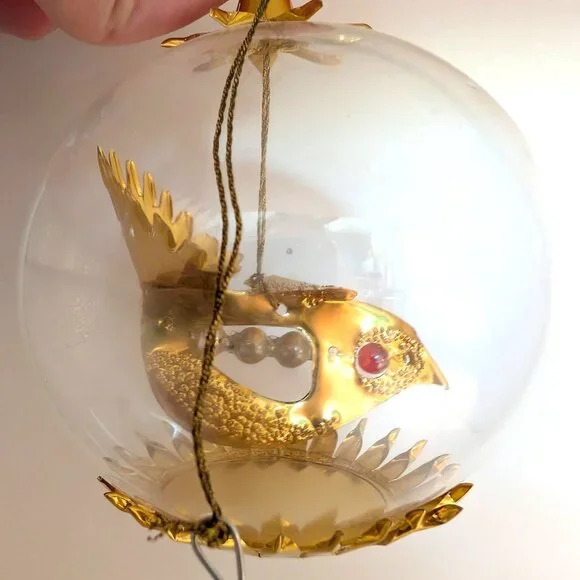 Vintage Resl Lenz Western Germany Foil Spinner Bird Ornament Rare